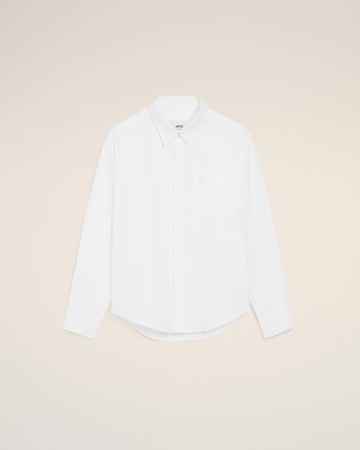White Cotton Ami De Coeur Boxy Shirt