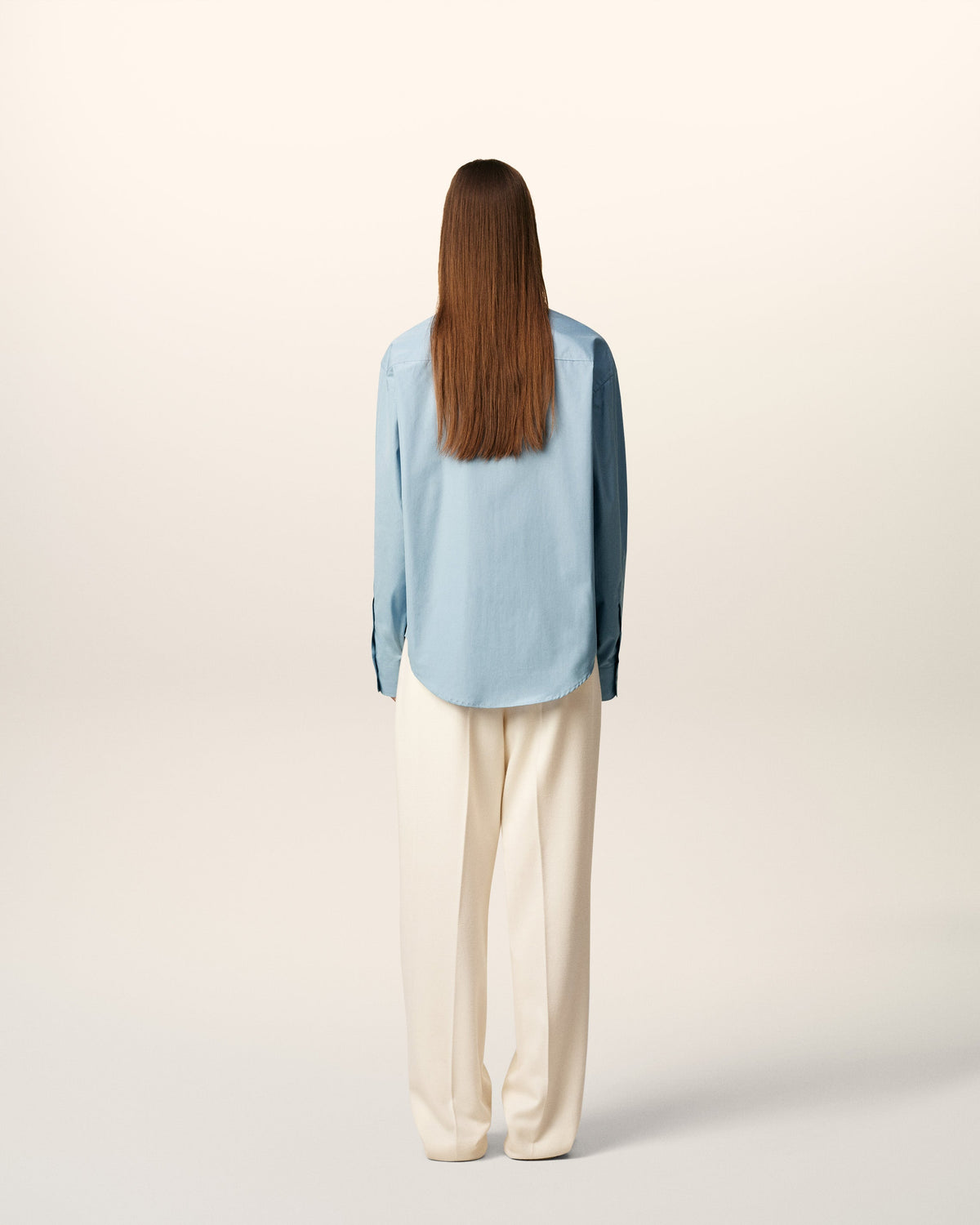 Blue Cotton Embossed Ami De Coeur Boxy Shirt