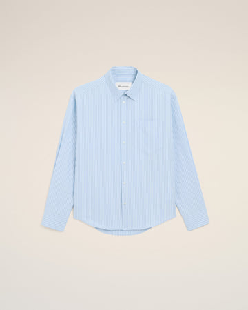 Blue Cotton Long Sleeve Ami De Coeur Boxy Shirt