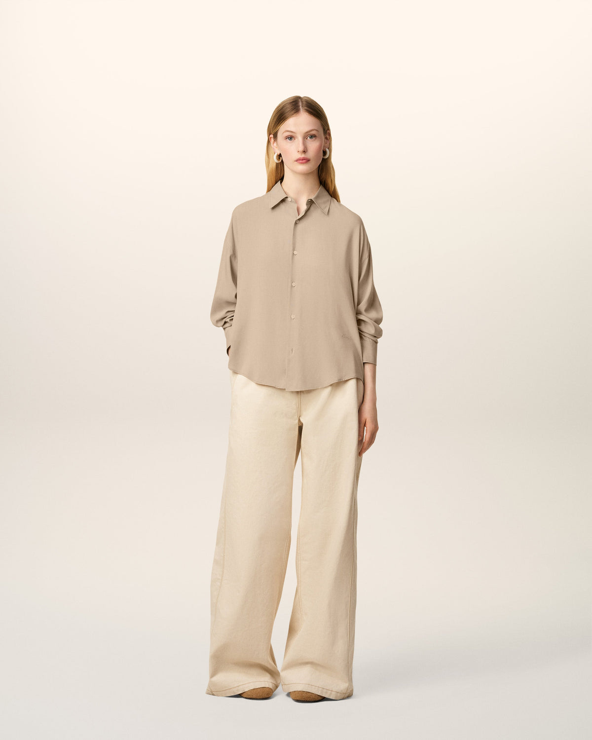Beige Ami Boxy Shirt