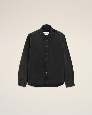 Black Denim Cotton Ami De Coeur Shirt