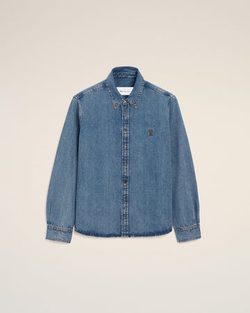 Blue Denim Cotton Ami De Coeur Shirt