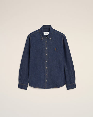 Blue Denim Cotton Ami De Coeur Shirt