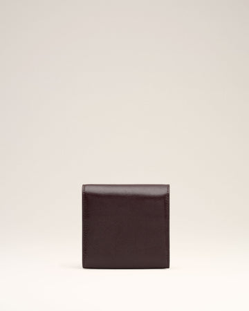 Burgundy Leather Paris Paris Compact Wallet