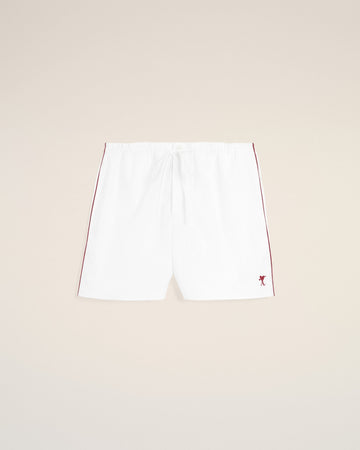 White cotton shorts with Ami de Coeur arrow