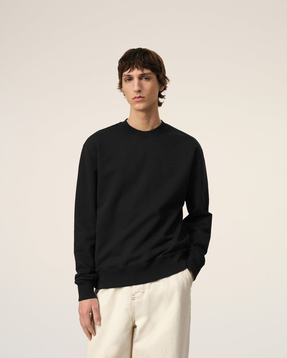 Black Cotton Ami de Coeur Sweatshirt