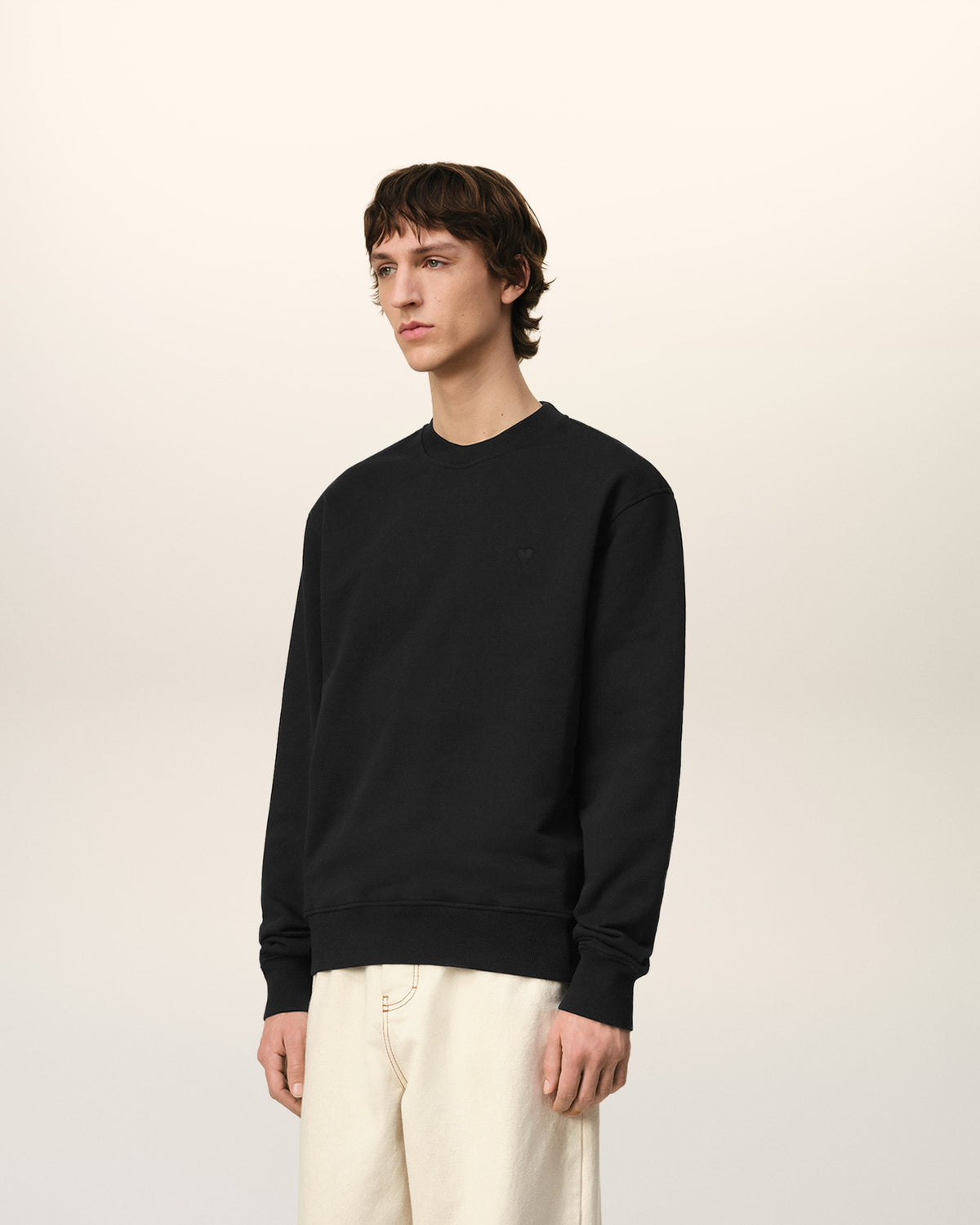 Black Cotton Ami de Coeur Sweatshirt