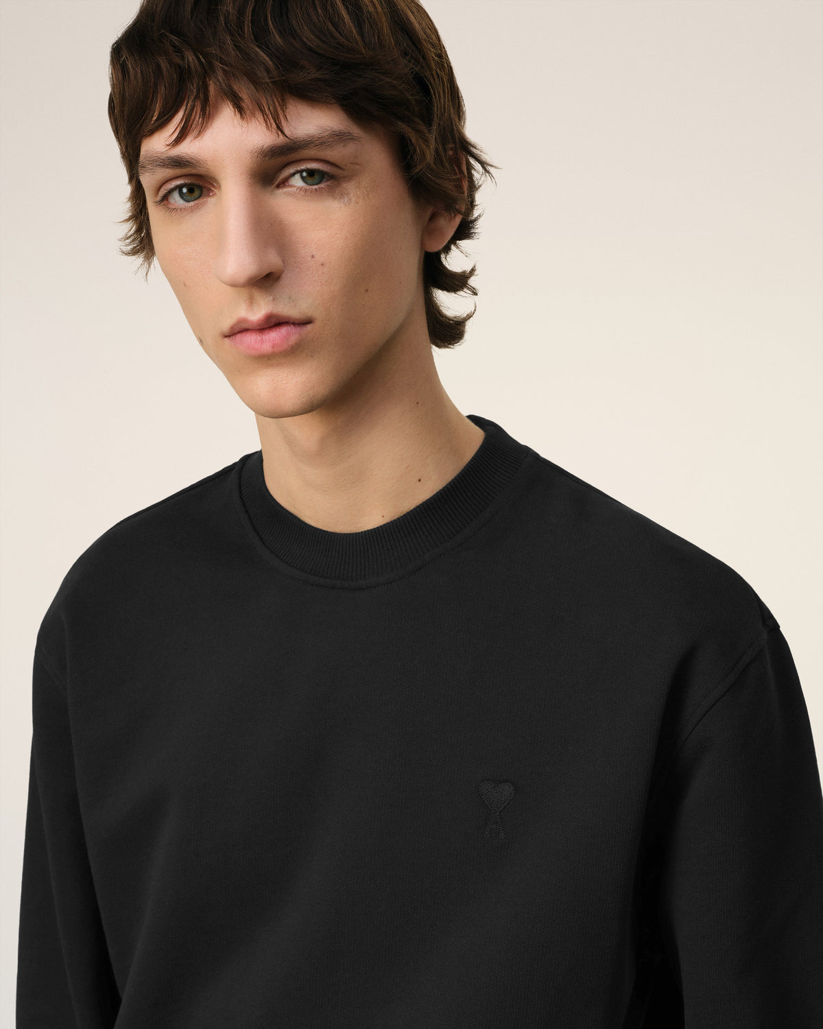 Black Cotton Ami de Coeur Sweatshirt