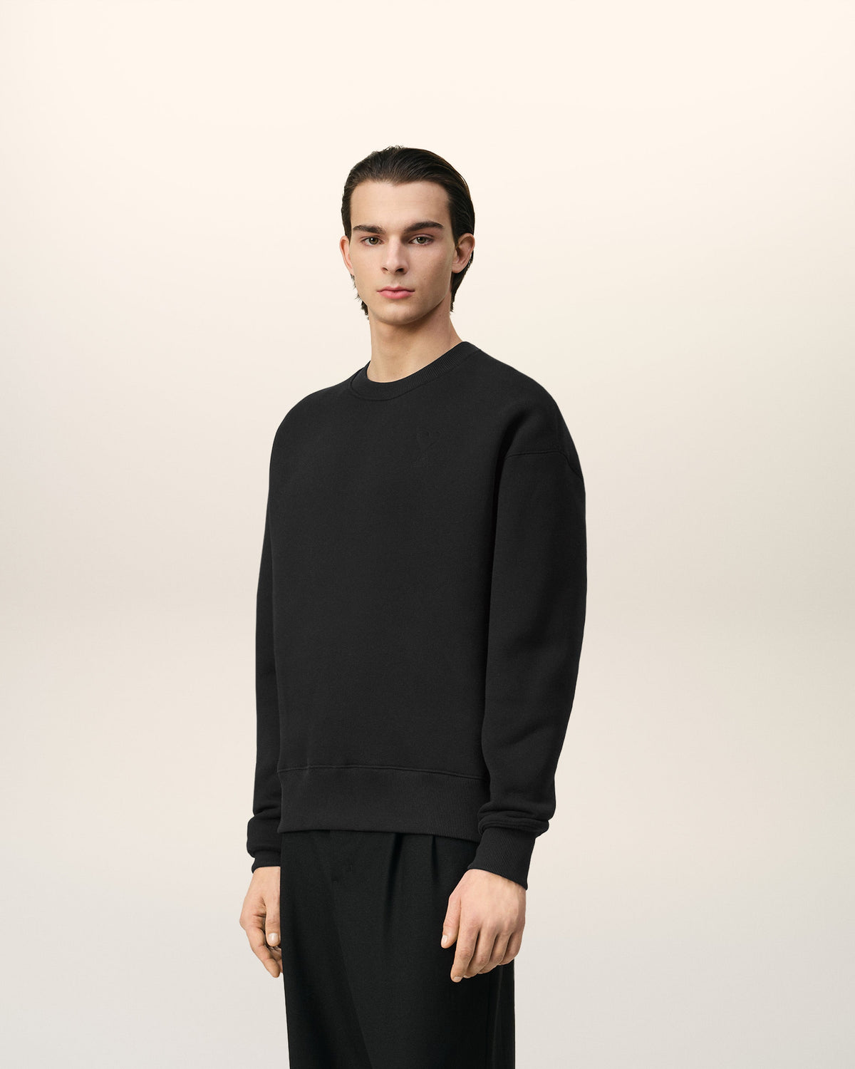 Black Cotton Ami de Coeur Sweatshirt