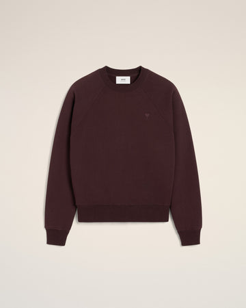 Burgundy Cotton Tonal Ami de Coeur Sweatshirt