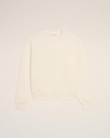 White Cotton Embossed Ami De Coeur Sweatshirt