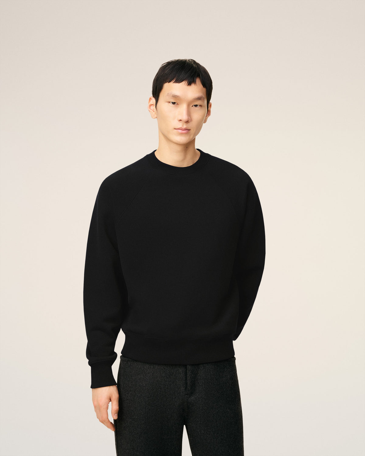 Black Cotton Ami De Coeur Sweatshirt