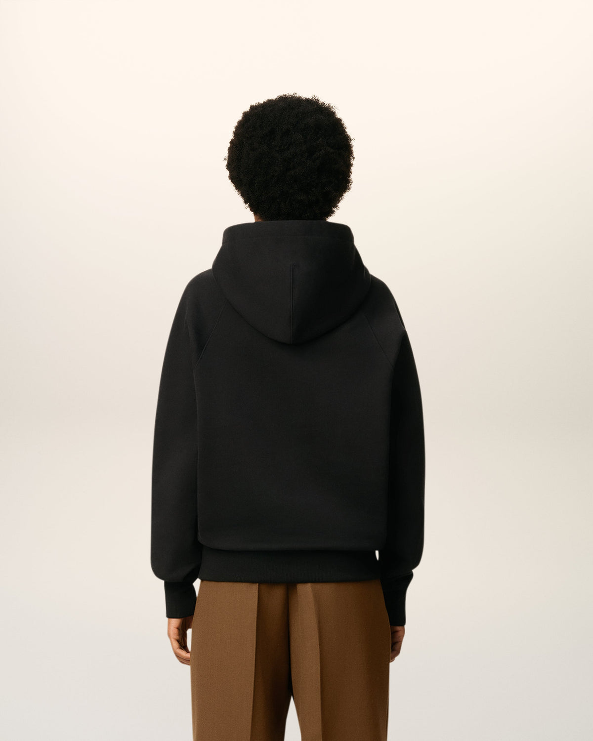 Black Cotton Ami De Coeur Hoodie