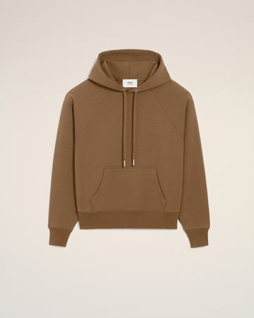 Brown Cotton Ami De Coeur Hoodie