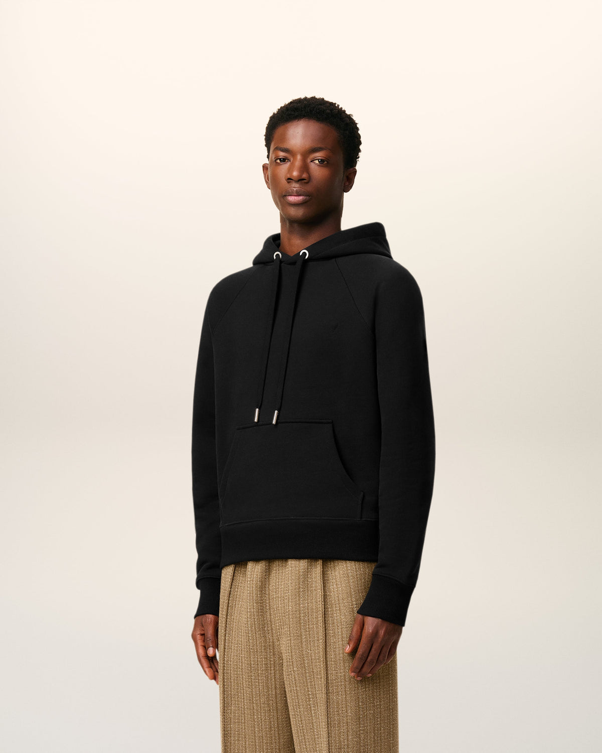 Black Cotton Ami De Coeur Hoodie
