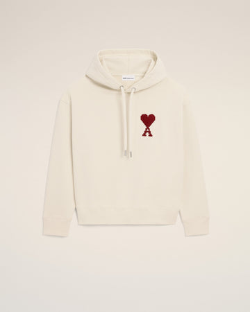 White Cotton Ami De Coeur Hoodie