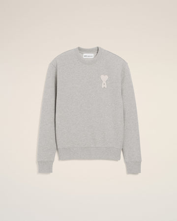 Grey Cotton Knitted Ami De Coeur Sweatshirt