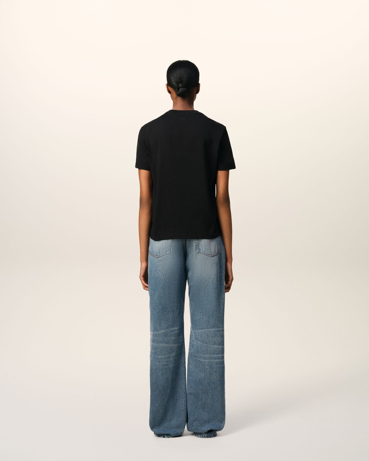 Black Cotton Ami de Coeur T-shirt
