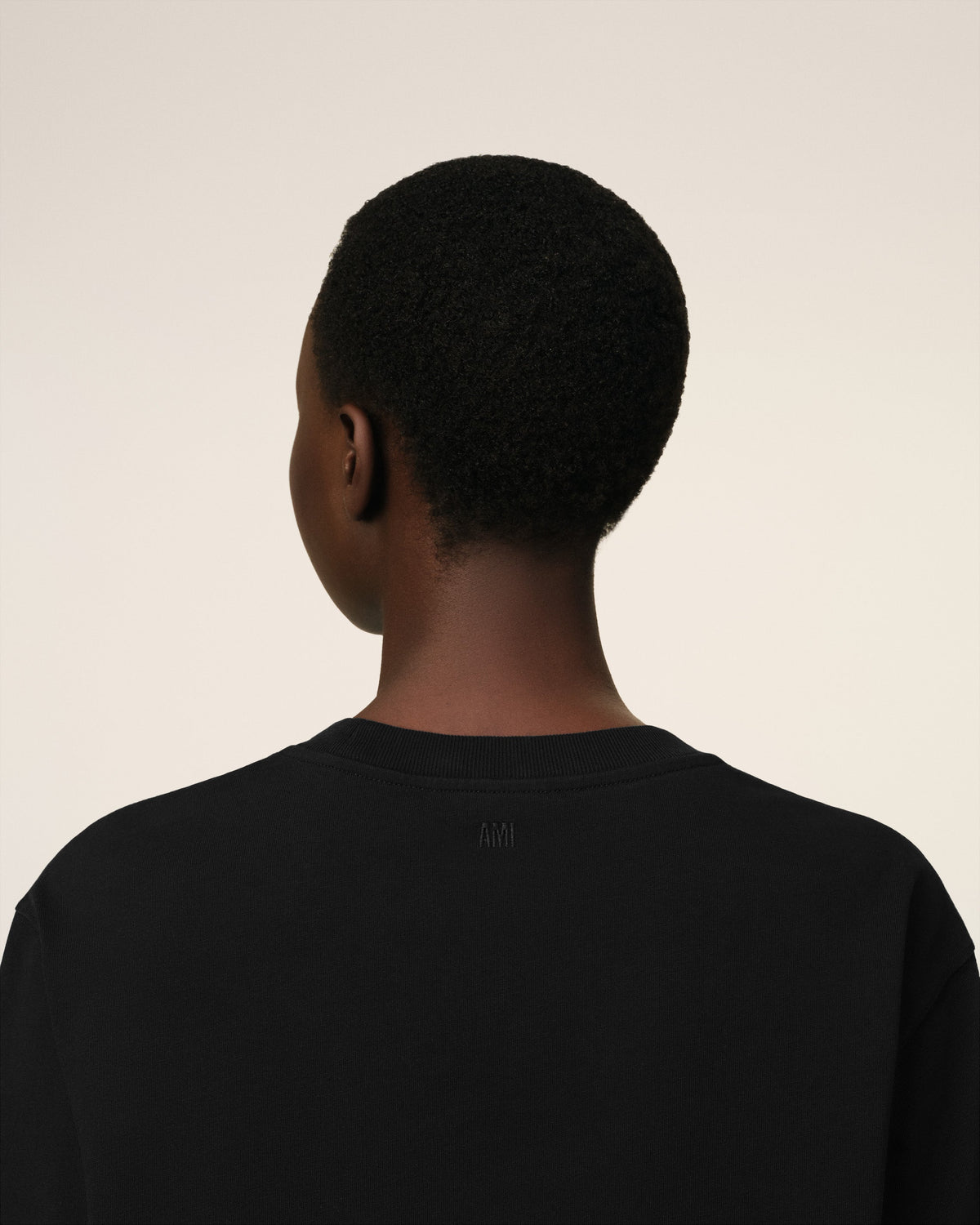 Black Cotton Ami de Coeur T-shirt