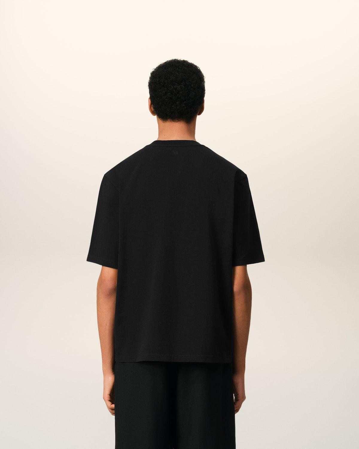 Black Cotton Ami de Coeur T-shirt