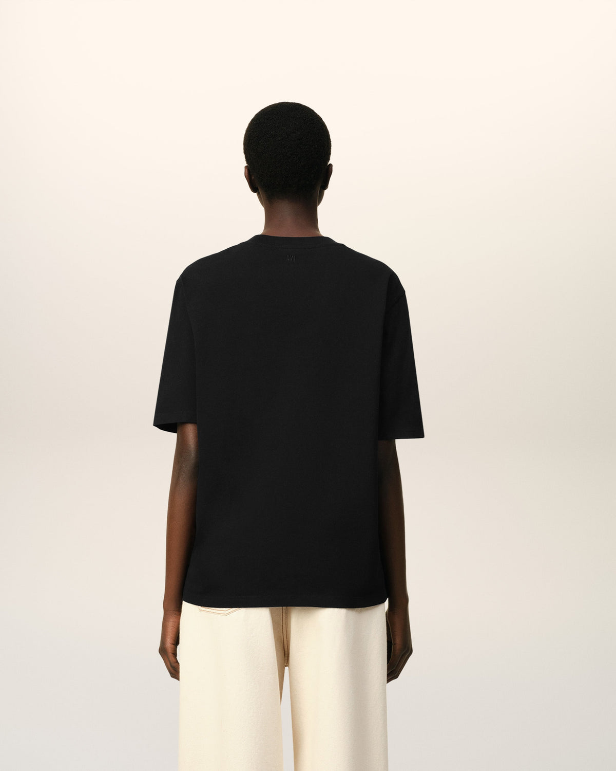 Black Cotton Ami de Coeur T-shirt
