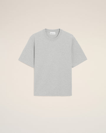 Grey Cotton Ami De Coeur Embossed T-shirt
