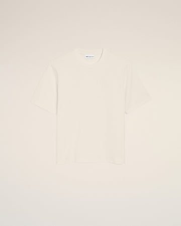 White Cotton Ami De Coeur Embossed T-shirt