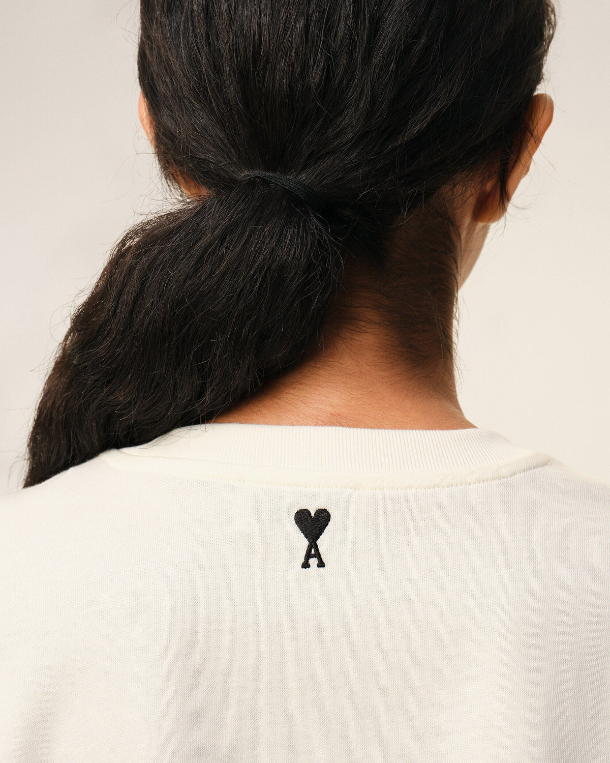 White Cotton Ami Paris Heritage Print T-shirt